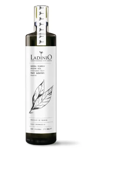 Neapstrādāta augstākā labuma olīveļļa LADINIO ar lauru lapām, 200ml