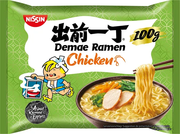 Ātri pagatavojamas nūdeles NISSIN Ramen vistas 100g