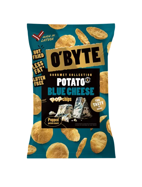 O'BYTE Kartupeļu čipsi ar Zilā siera garšu 90g