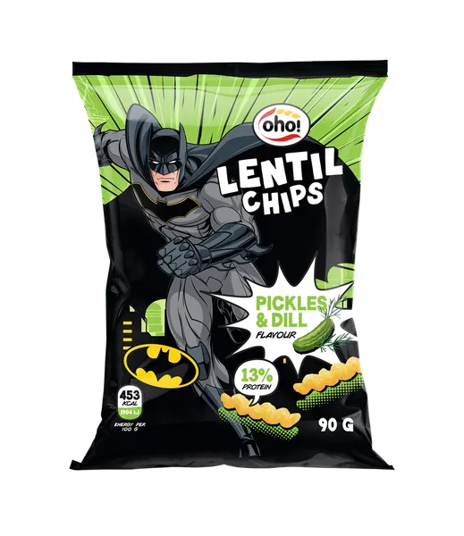 Oho Lēcu čipsi ar gurķu un diļļu garšu BATMAN 90g