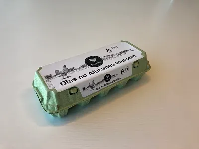 Oluksne Kūtī dētas vistu olas M/L izmērs 10gab.