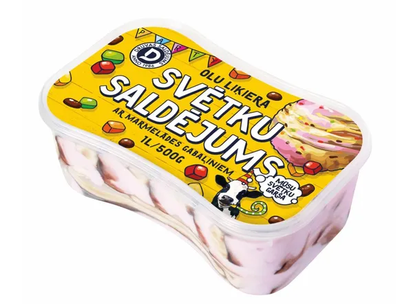 Saldējums Druva olu liķiera ar marm,šok, roz 1000ml/500g