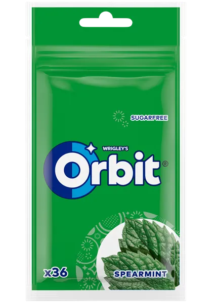 Košļājama gumija Orbit Spearmint Pouch 50g