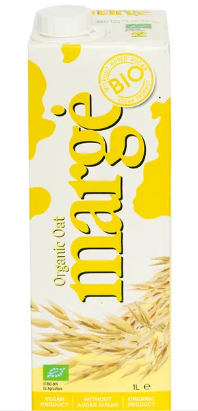 Dzēriens auzu Marge Organiskais 1l