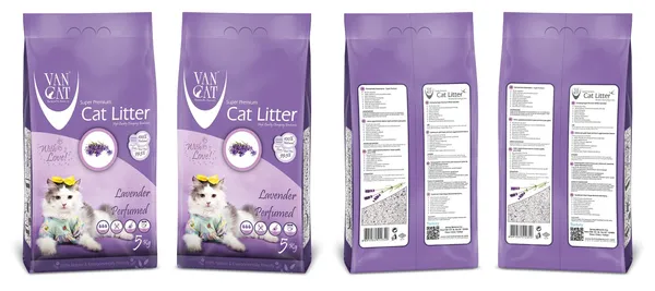 Pakaiši kaķiem VAN CAT cementējošās ar lavandas aromātu, 5kg