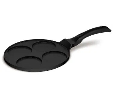 Pankūku panna MATE BLACK, 4 pankūkas, nepiedegošs pārklājums, alumīnijs, D26cm, 1gab