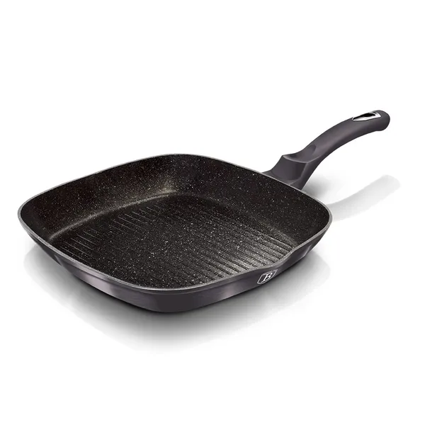 Panna Carbon Grill, ar noņemamu rokturi, nepiedegošs pārklājums, alumīnijs, 28 x 28 cm