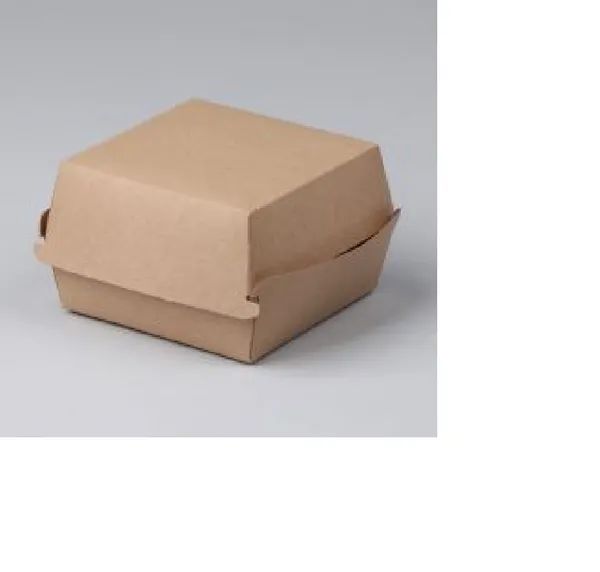 Papīra burgeru kārba brūna XL 110x110x77mm, 0.594kg, 50gab
