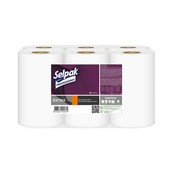 Papīra dvieļi SELPAK PRO Extra Center Feed dispenseriem, 1 slānis, 250m