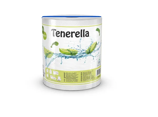 Papīra dvieļi TENERELLA, 2 slāņi, 100 m, 500 loksnes, 1 rullis