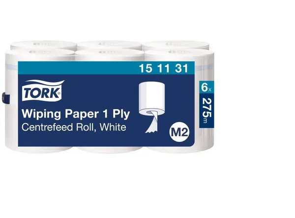 Papīra dvieļi TORK Advanced M2, balts, 1 slānis, 275m, 151131