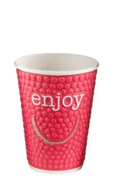 Papīra glāzes ENJOY, PAP, 300ml, D 90mm, 0.68kg, 40gab