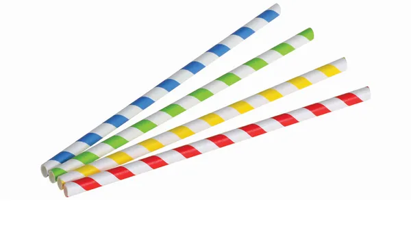 Papīra kokteiļu salmiņi, 6x200mm, krāsainie NATURESSE, 0.35kg, 250gab