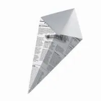 Papīra konuss uzkodām NEWSPAPER, papīrs, 325 ml, 175x145mm, 1.8kg, 125gab