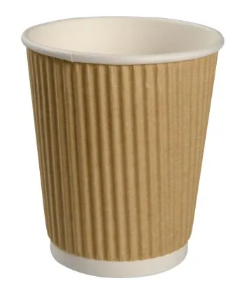Papīra krūzes RIPPLE ABENA Gastro, D8xH9cm, 240ml, brūnas, kartons/PE, 0.245kg, 25gab
