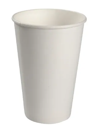 Papīra krūzīte, ABENA, D9x13.5cm, 400ml, balta, kartons/PE, 50gab 0.475kg
