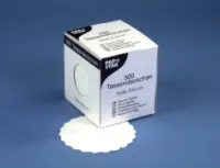 Papīra paliktņi balti, ar izgriez. D8,5cm,  0.18kg, 500 gab.