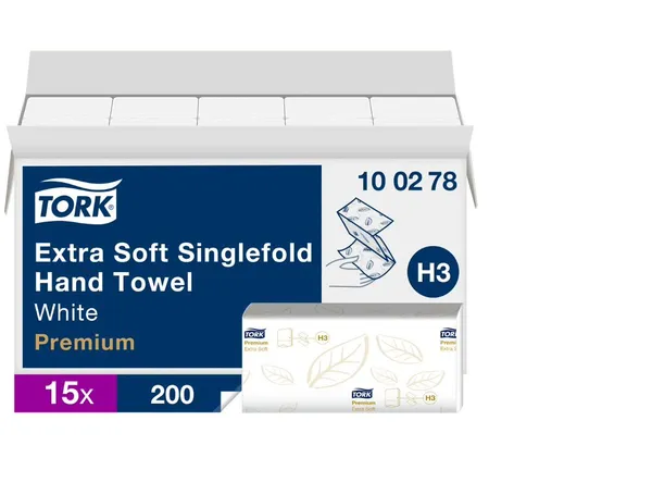 Papīra salvetes TORK Premium Soft ZigZag H3, 2 slāņi, 200 salv., 100278