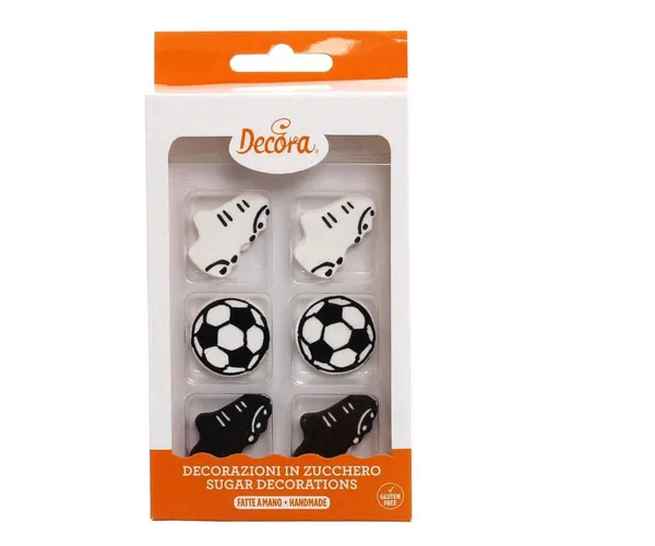 Pārtikas cukura dekors DECORA Goal Kit, 6gab