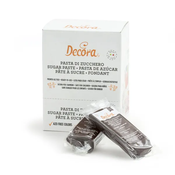 Pārtikas cukura mastika DECORA, kakao krāsa, 100g