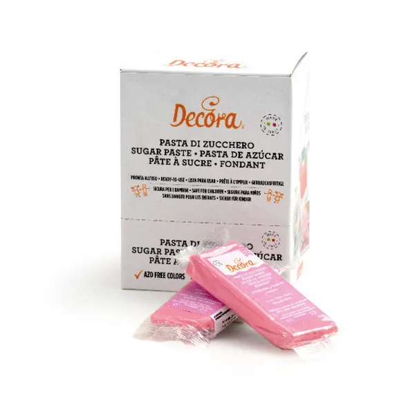 Pārtikas cukura mastika DECORA, rozā, bez e 171, 100g