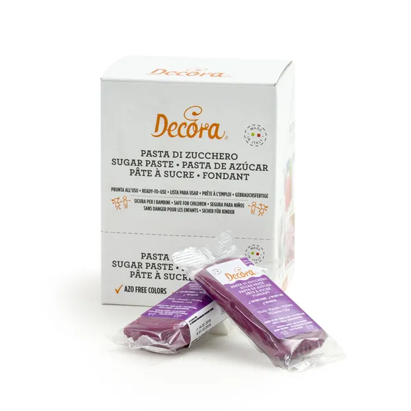 Pārtikas cukura mastika DECORA, violeta, 100g