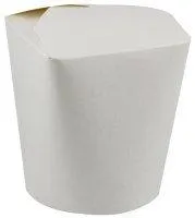 Pārtikas kastīte papīra, 500 ml, D83x100mm, balta, 0.8kg, 50gab