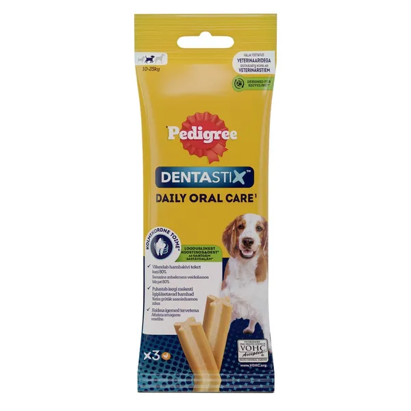 Pedigree Dentastix medium kauliņš zobiem (3 gab.) 77g