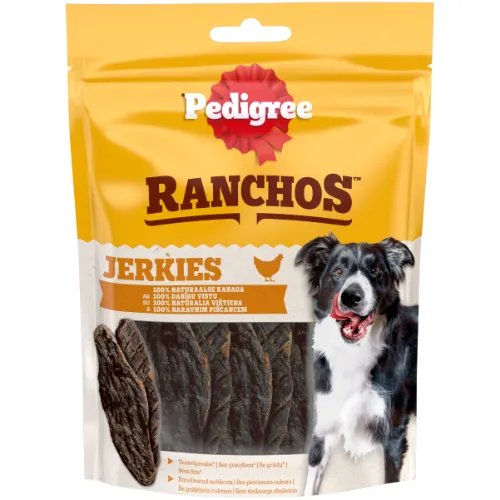 Gardumi suņiem Pedigree Ranchos Jerkies ar vistas gaļu 70g