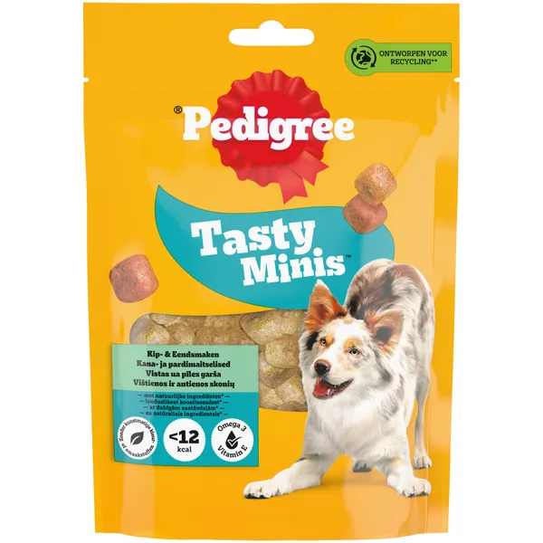 Pedigree Tasty Minis Chewy Cubes ar vistu un pīli 130g