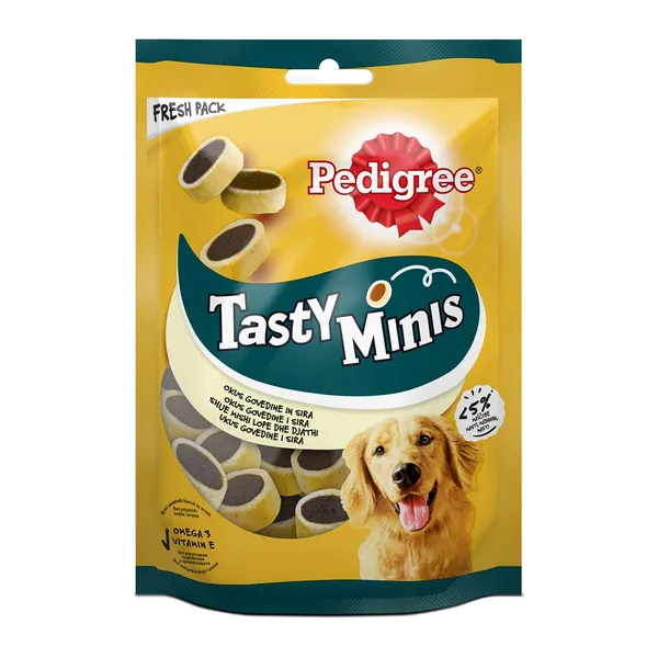 PEDIGREE Tasty Minis liell./siers gabaliņi 140g