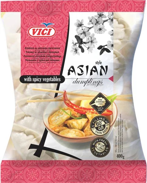 Pelmeņi ar pikantiem dārzeņiem Asian 400g