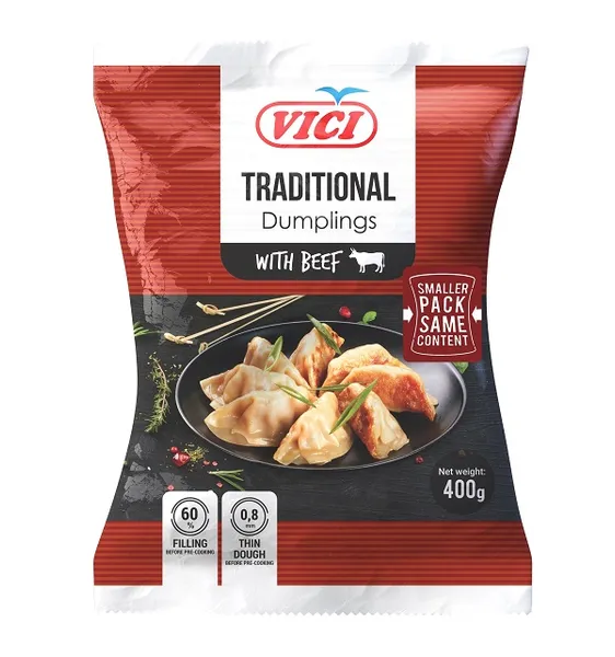 Pelmeņi Traditional ar liellopu gaļu VIČI 400g