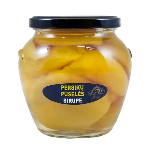 Persiku pusītes MIKADO, sīrupā, 530g/320g