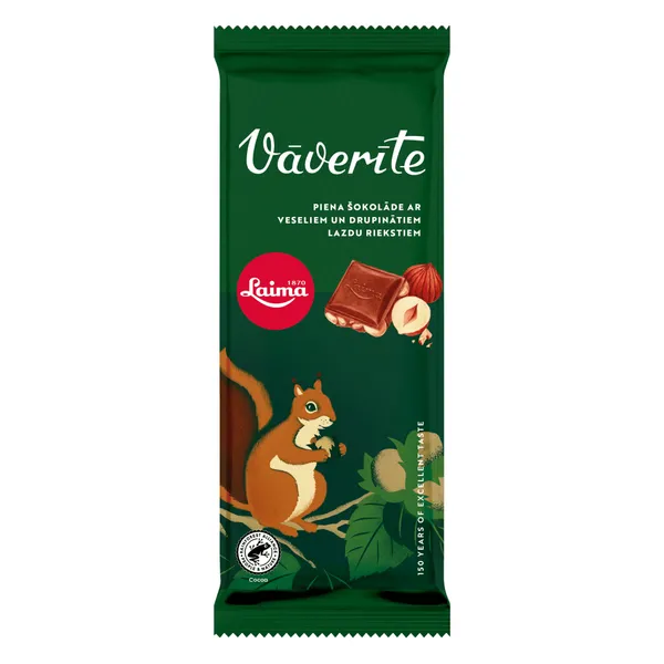 Šokolāde piena Vāverīte 90g