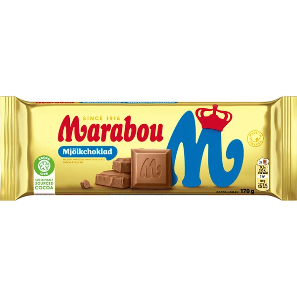 Piena šokolāde MARABOU, 170 g