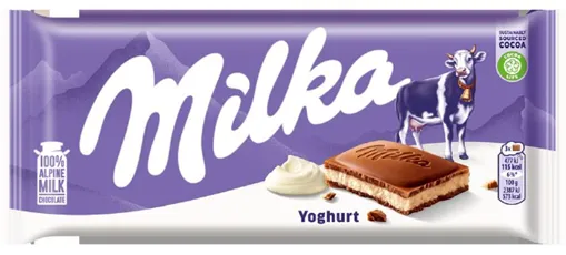 Šokolāde Milka ar jogurta pildījumu 100g
