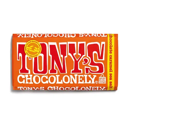 Šokolāde piena Tony's ar karameli un jūras sāli, 32%, 180g