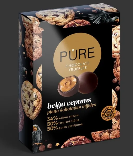 Trifeles pien.šok.Pure ar beļģu cepumu krēma pildījumu 148g