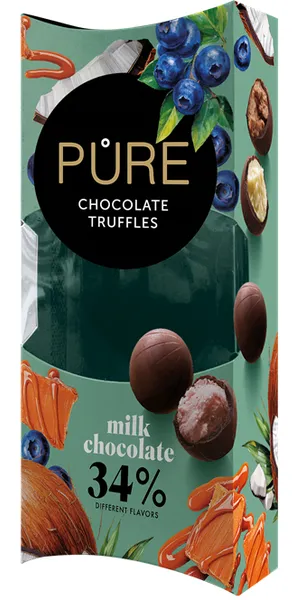 Piena šokolādes trifeļu izlase PURE CHOCOLATE 108g