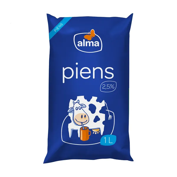 Piens Alma 2.5% 1l polipaka