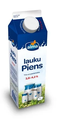 Piens Lauku 3.6-4.2% Alma 1l