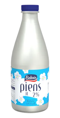 *Piens BALTAIS, 2,0%, pudelē, 1l