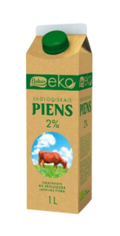 Piens Baltais EKO 2% 1l