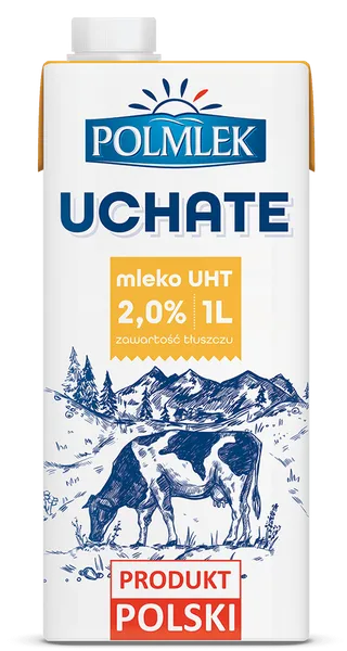 Piens UHT POLMLEK Uchate, 2%, 1l
