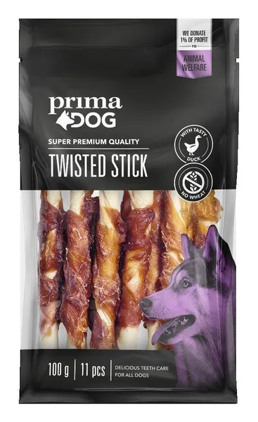 Pīles un jēlādas kociņa 13 cm PRIMA DOG, 11gab., 100g