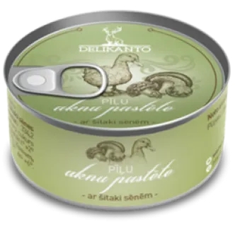 Pīļu aknu pastēte LĀČI, ar šitaki sēnēm 100g