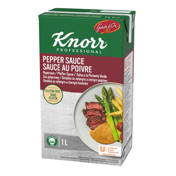 Piparu mērce KNORR Professional, šķidrā veidā, 1l