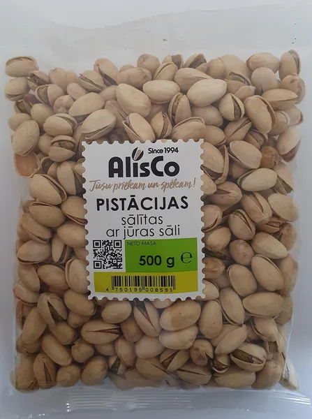 Pistācijas grauzdētas sālītas Alis Co 500g