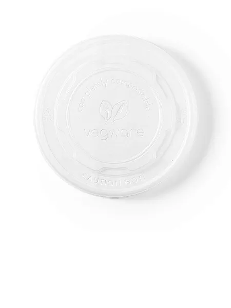 Plakans vāks no kukurūzas cietes,  zupas traukam, 0.29kg, 115. sērija, 50gab